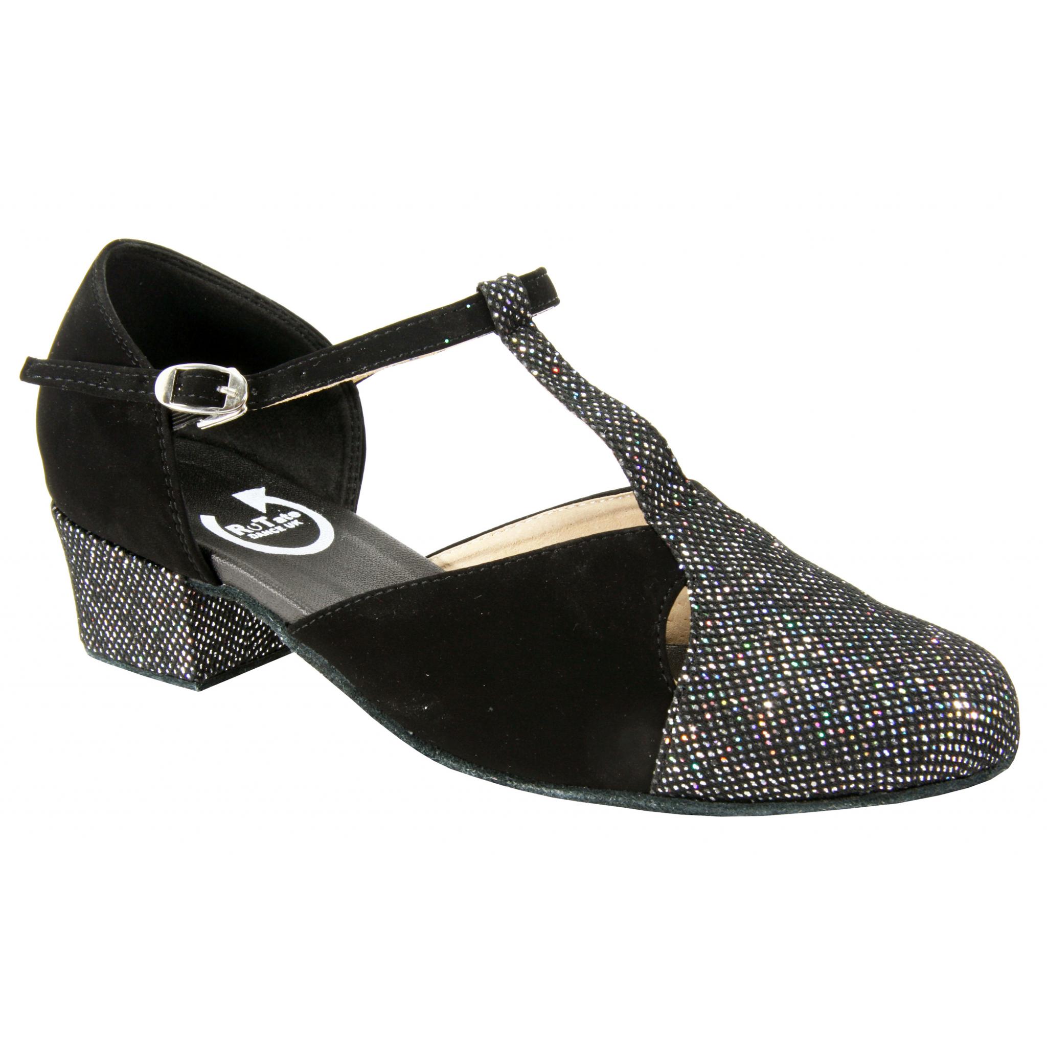black /silver Ladies dancing shoe RoTate Dance Shoes UK