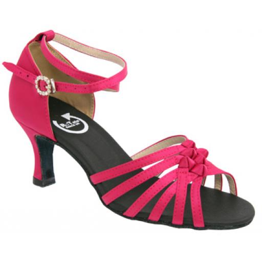 CARLIE - hot pink satin 2.5" heel - sizes 3, 3.5 & 7.5