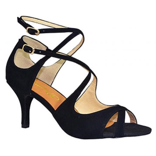 LACEY - BLACK NUBUCK 2.5" or 3" heel