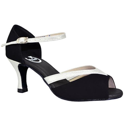 Daniella Black & Silver 2.5" heel