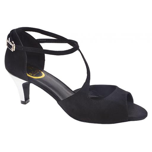 NICOLA - BLACK / SILVER 3" or 2.25" heel