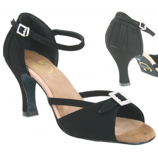 ROXY - BLACK NUBUCK 3" or 2.25" heel