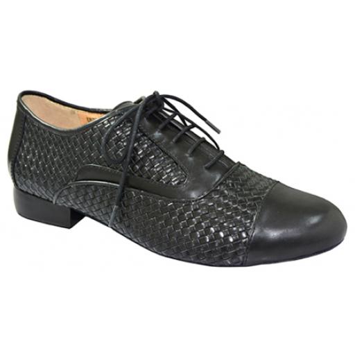 TURIN - BLACK WOVEN LEATHER
