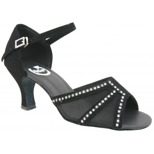 MELANIE - NUBUCK +RHINESTONE 2.25" or 3" heels