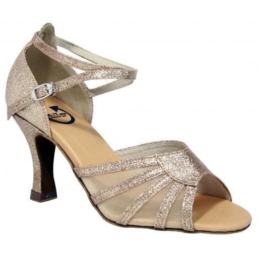 ROSE - gold glitter 3" heel
